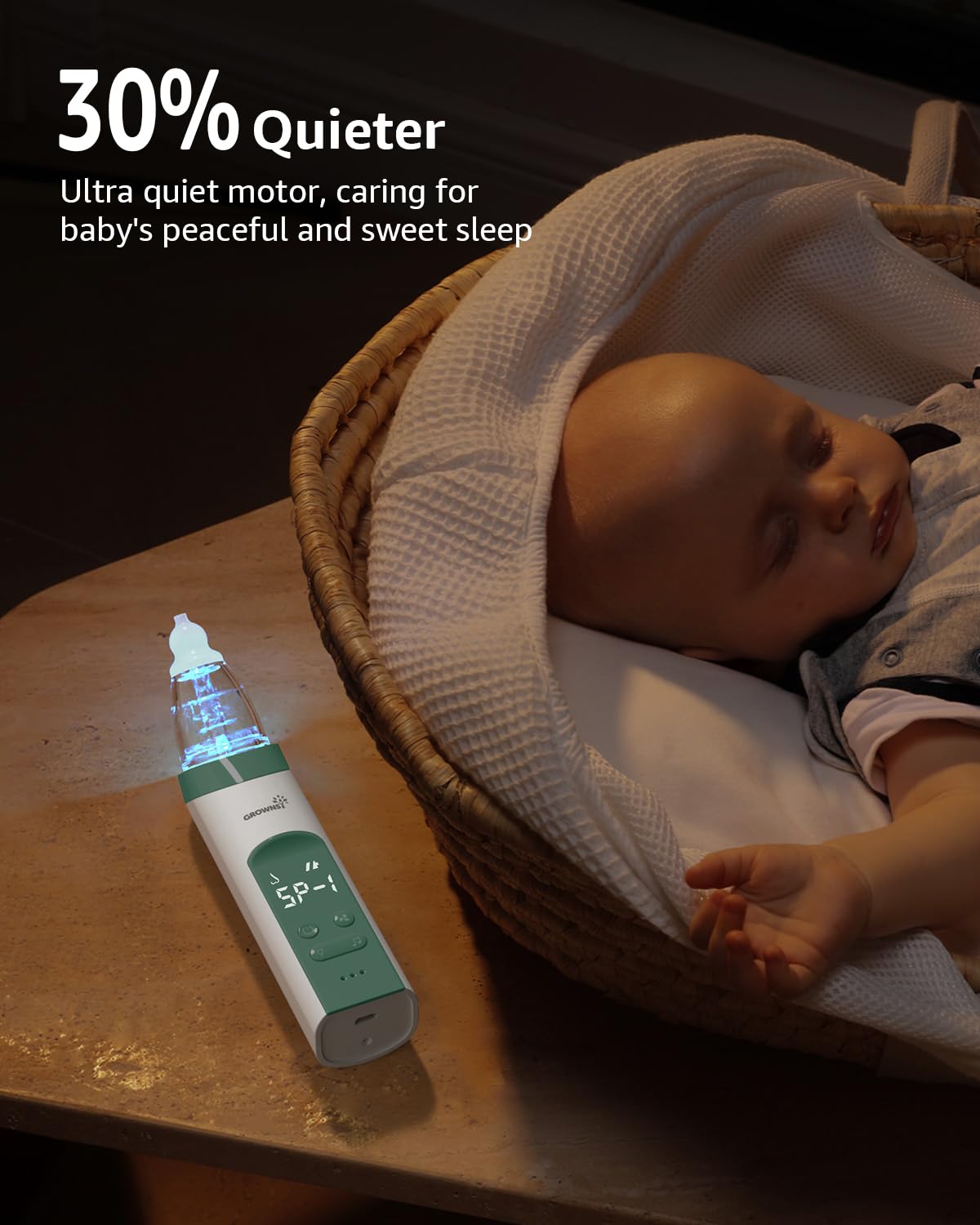 GROWNSY Baby Nasal Aspirator, Electric Nose Sucker, Powerful Suction,Grey Jansha Store