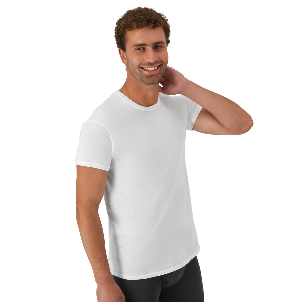 Hanes Men's Undershirt Packs, Stay-Tucked Soft Cotton Undershirts, Best Undershirts for Men, White/Black/Asstd Multipacks Jansha Store