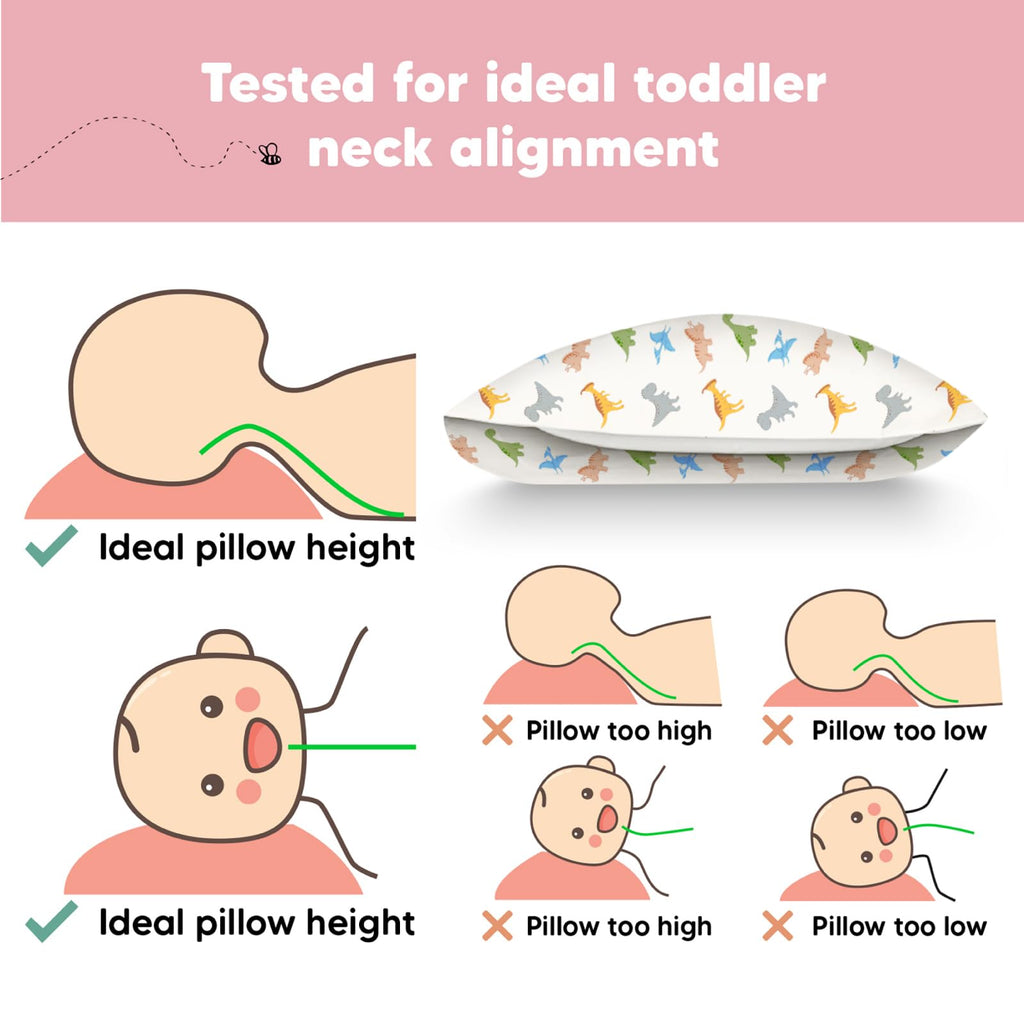 Toddler Pillow with Pillowcase, 13x18 My Little Dreamy Pillow (Flora Vale) Jansha Store