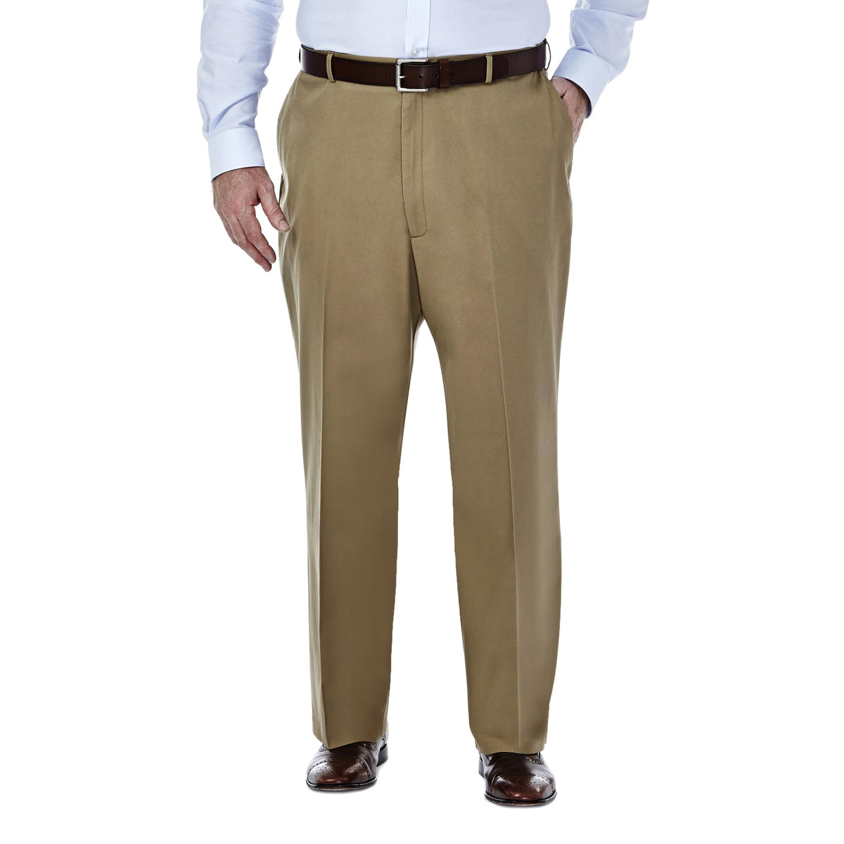 Haggar Men's Classic Fit Premium No Iron Khaki Pant Jansha Store