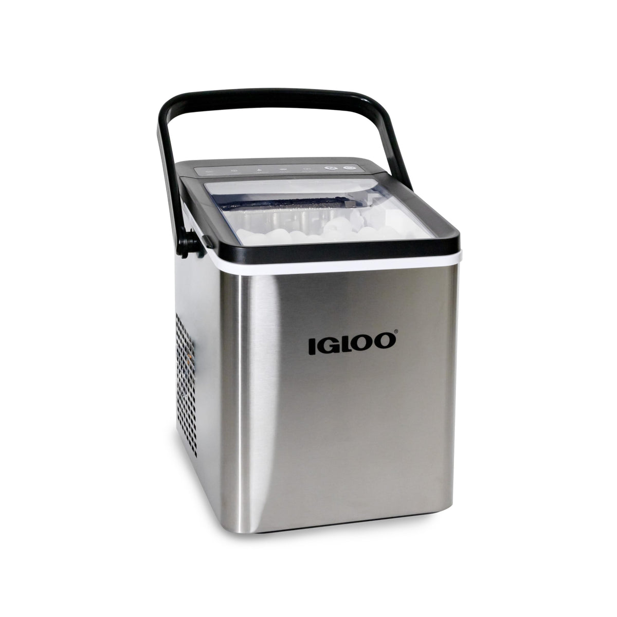 Igloo Portable Ice Maker with Scoop - Ice Maker with LED Control Panel & 1.5 Quart Water Tank - Stainless Ice Cube Maker Produces 26 Lbs. of Ice in 24 Hours with 9 Large or Small Cubes in 7 Minutes Jansha Store