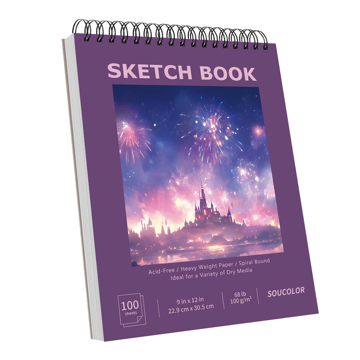 Soucolor Sketch Book 9" x 12", 100 Sheets Kids Art Sketchbook Drawing Pad Jansha Store