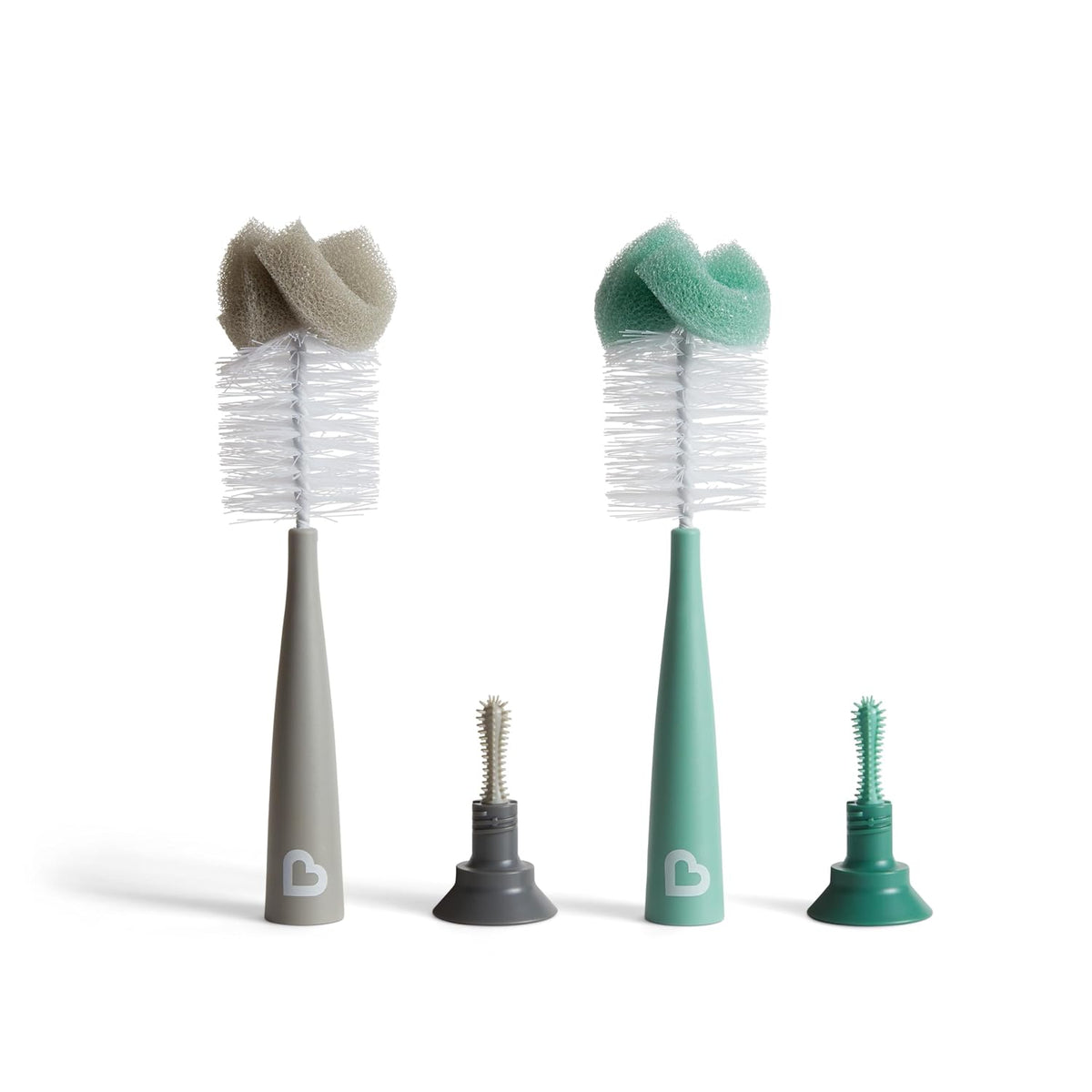 Munchkin Sponge Bottle Brush, Grey/Sage, 2 Count (Pack of 1) Jansha Store