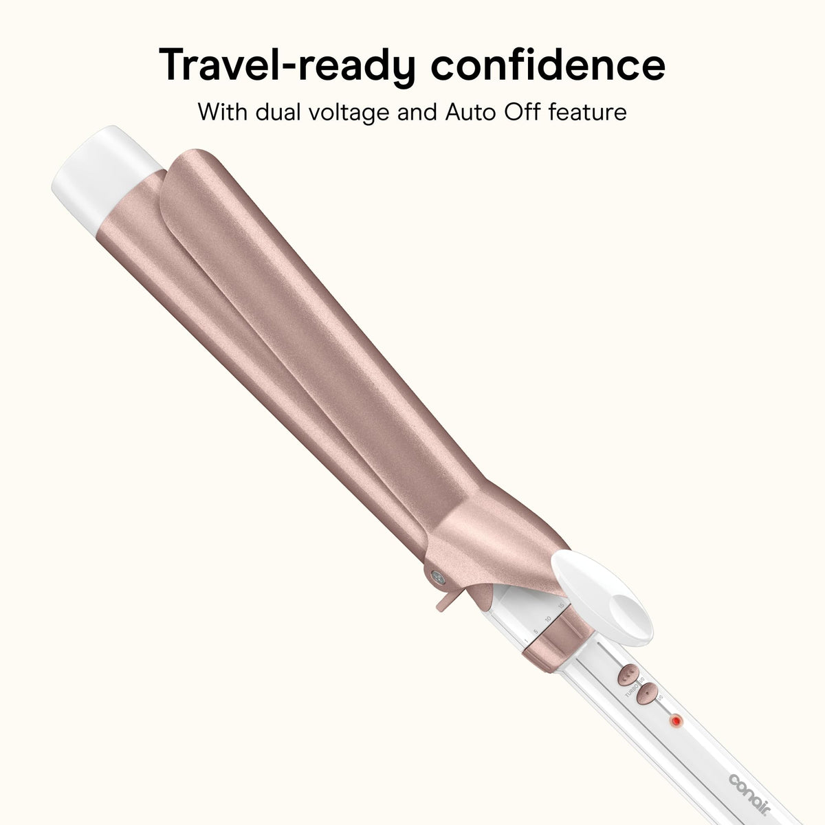 Conair Curling Iron, Double Ceramic, 1/2-in. Barrel, White/Rose Gold Jansha Store