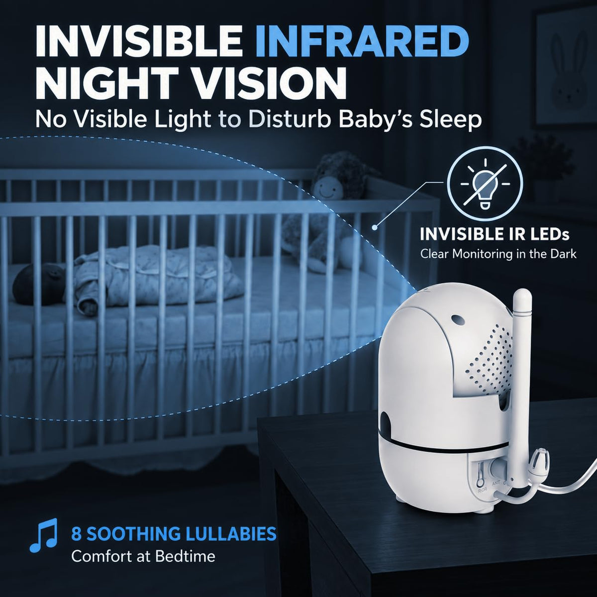 HelloBaby No WiFi Baby Monitor Camera and Audio HB6550, 5" Video Screen Jansha Store
