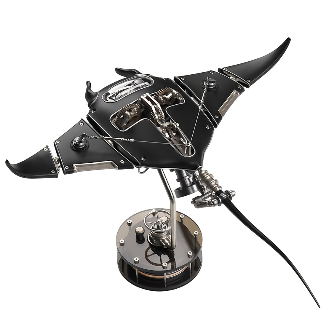 Black Manta Ray Stingray Metal Time Workshop