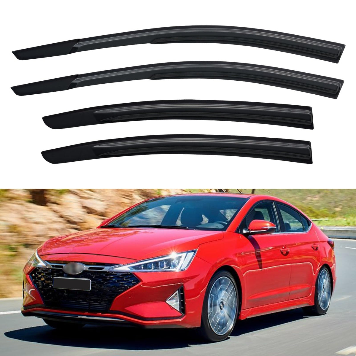 Window Visors Rain Guards for 2015-2026 Ford F150 Crew/SuperCrew Cab Jansha Store