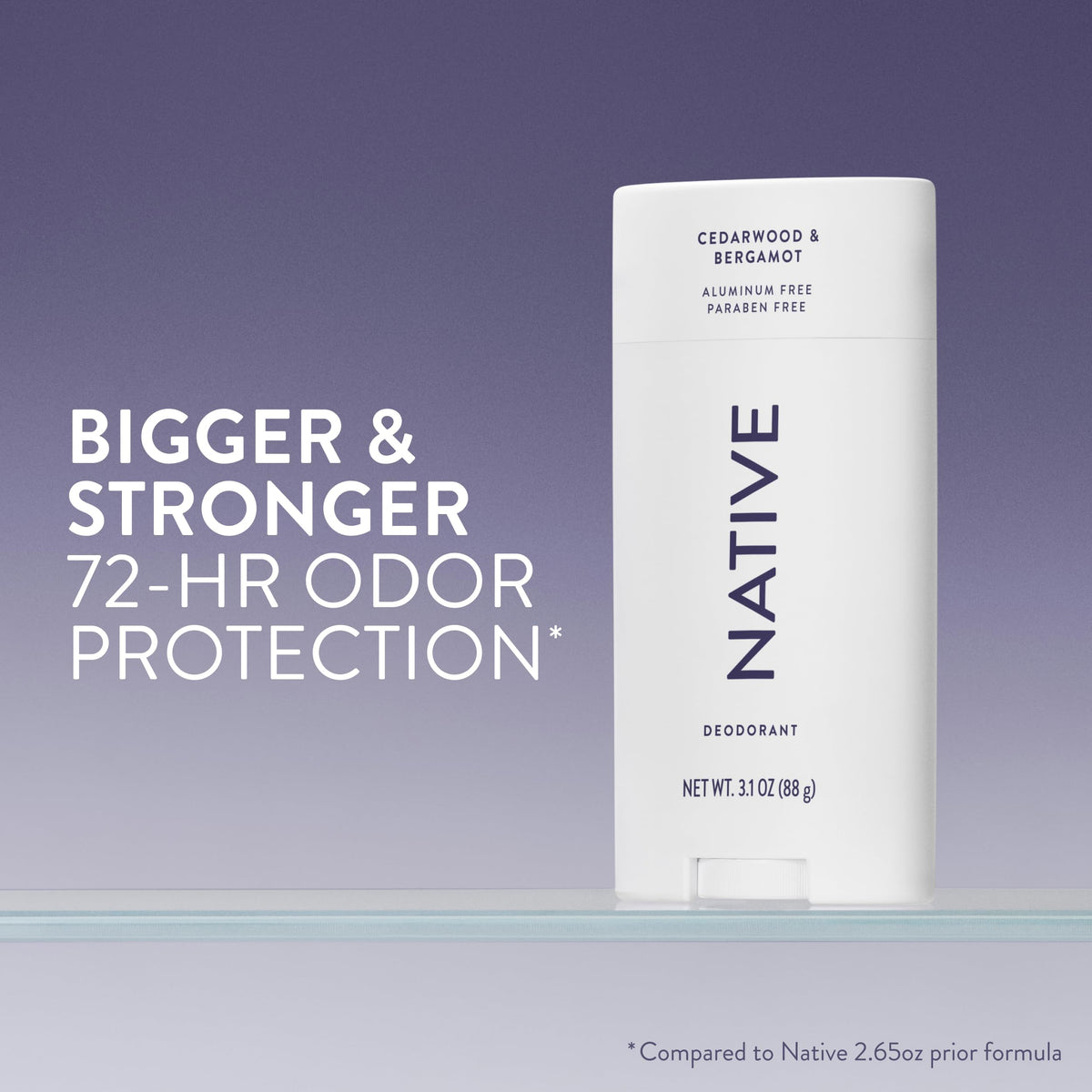 Native Aluminum Free Deodorant, Vanilla & Sandalwood, Large Size Stick, 72 Hour Odor Control, for Women & Men, Contains Naturally Derived Ingredients, 3.1 oz Jansha Store