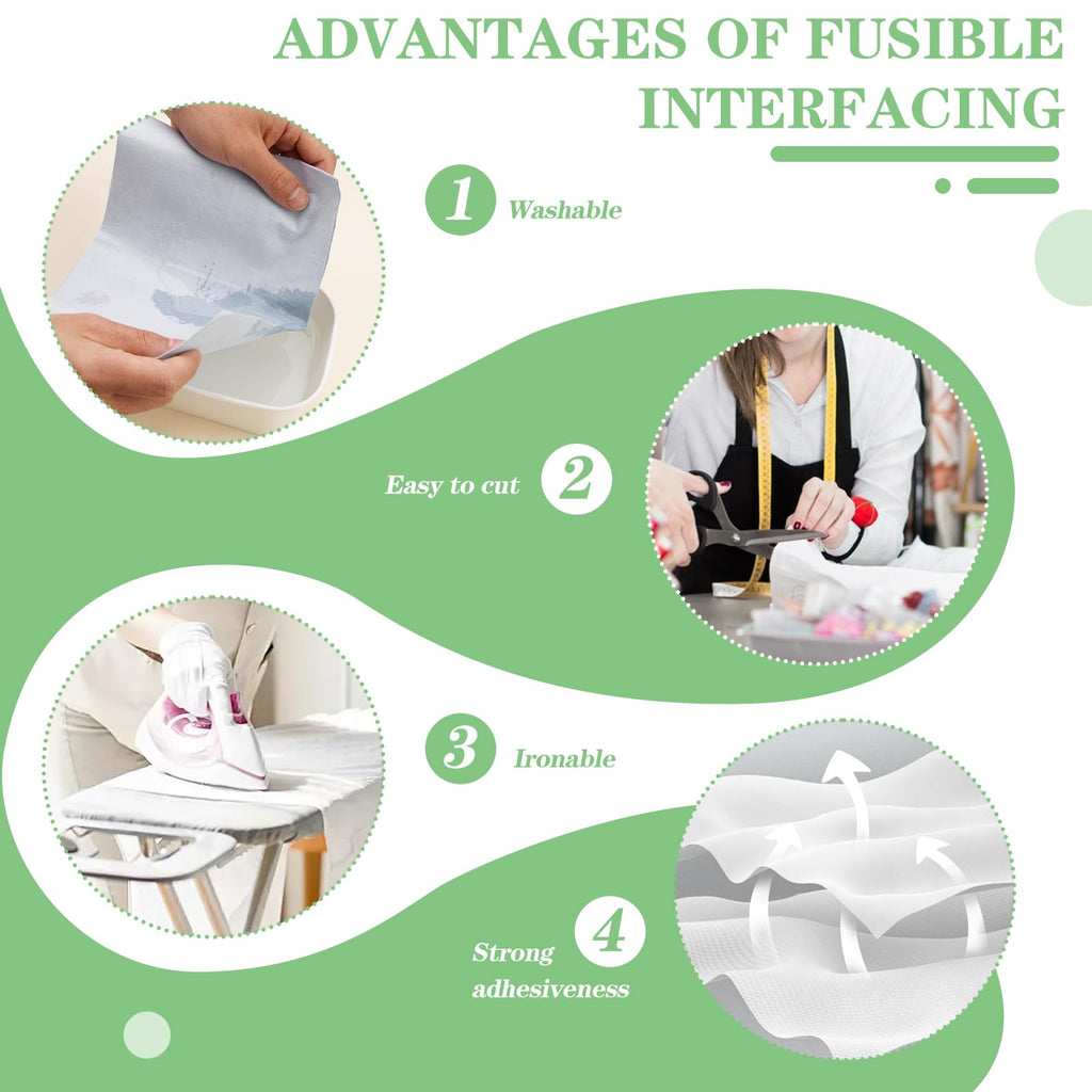 Medium Weight Interfacing Fabric for Sewing Iron On Fusible Interfacing Jansha Store