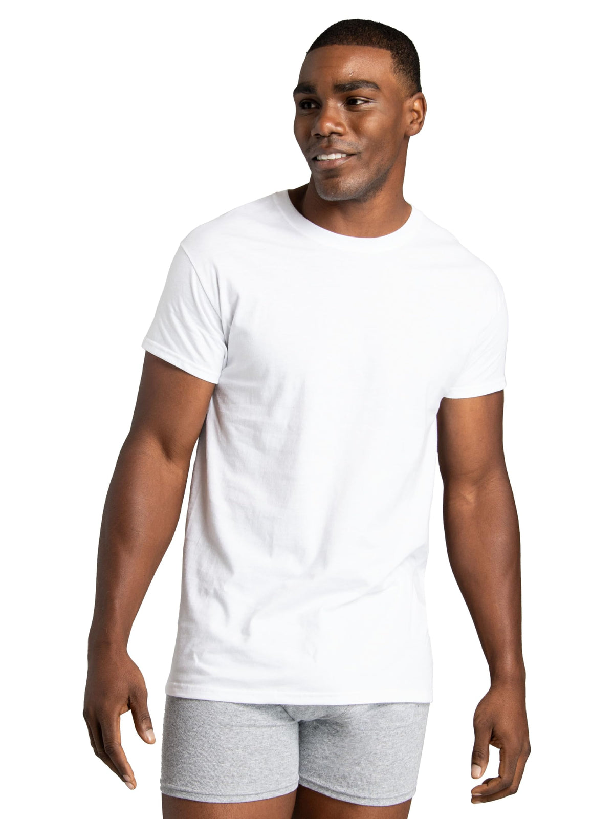Fruit of The Loom Men's Crew Tee Undershirts, Moisture Wicking & Tag Free, Also Available in Big & Tall Jansha Store