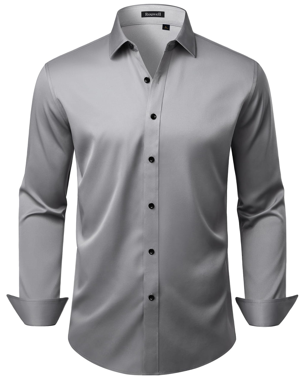 Mens Wrinkle Free Dress Shirts Regular Fit Business Button Down Shirt Formal Long Sleeve Wedding Stretch Shirts Jansha Store