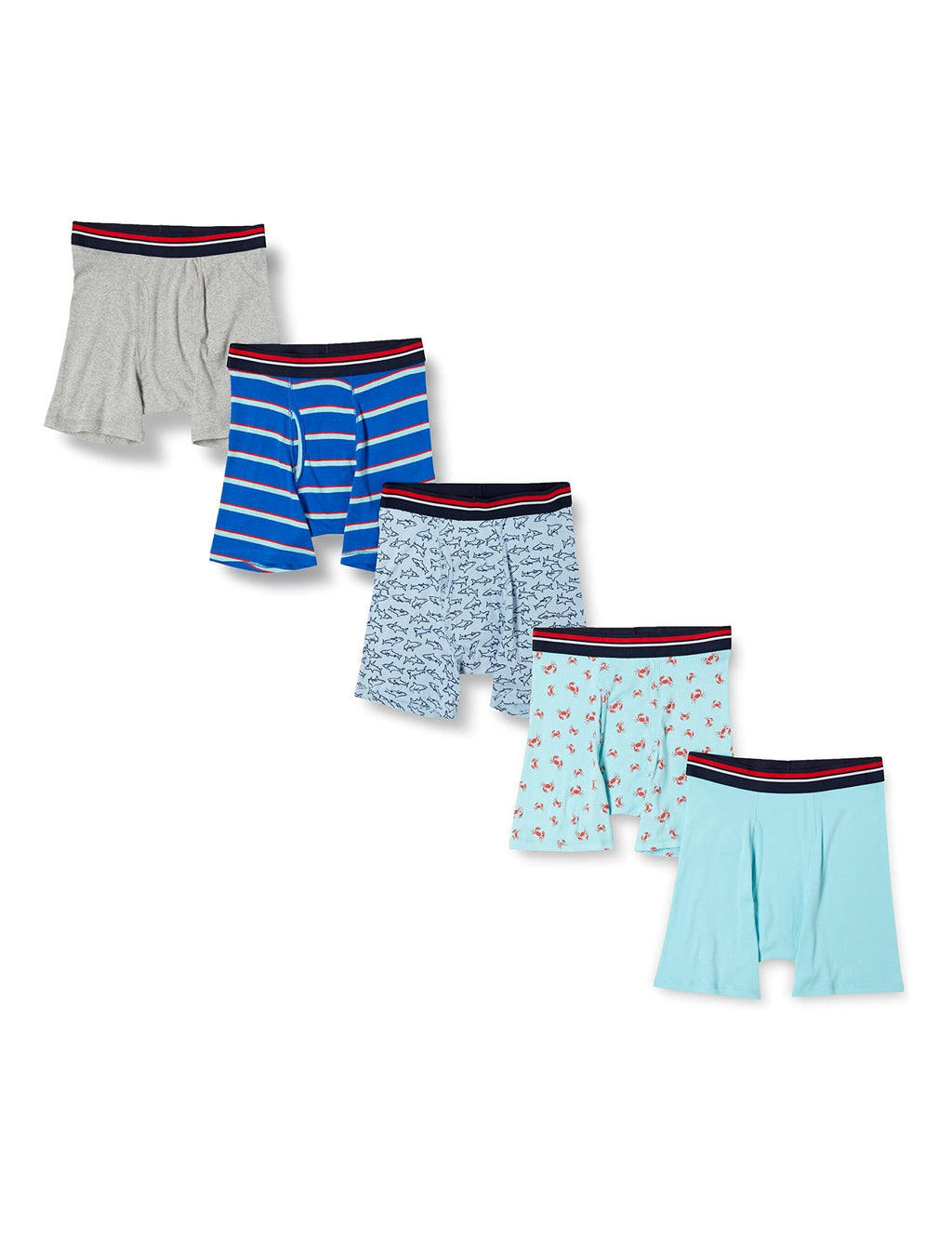 Amazon Essentials Men's Breathable Cotton Boxer Briefs, Tag-Free, Pack of 5 Jansha Store