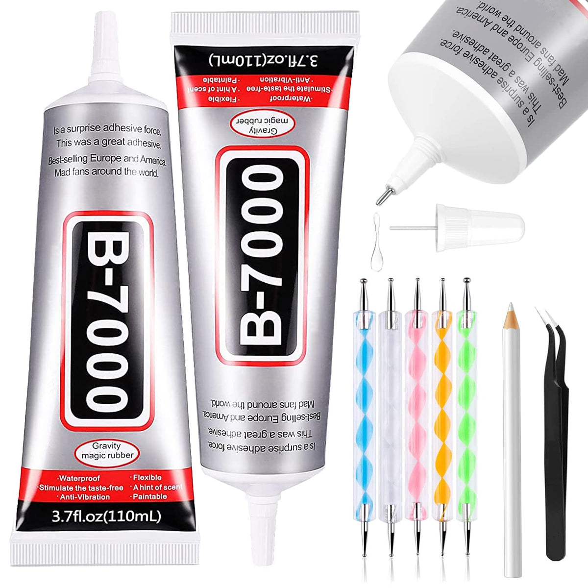 B7000 Jewelry Glue for Making, FITTDYHE 1PCS 50ML/1.69 fl oz Clear Adhesive for Rhinestone, Fabric, Multipurpose Super B-7000 for Phone Repair, Nail Art, Wood, Glass, Charms Jansha Store