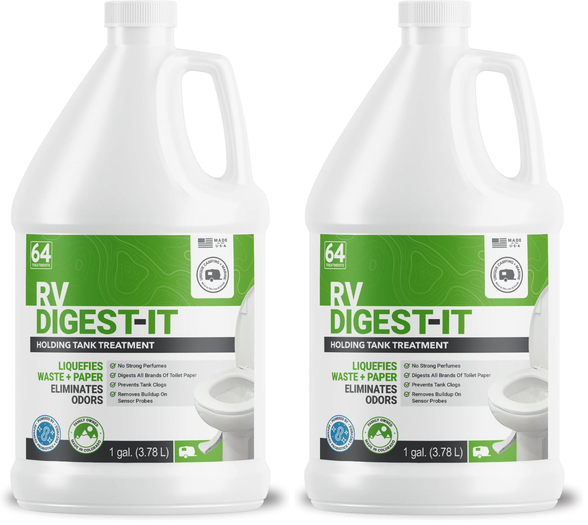 Unique RV Toilet Treatment, RV Digest-It Ultra Liquid, 32 Uses Jansha Store