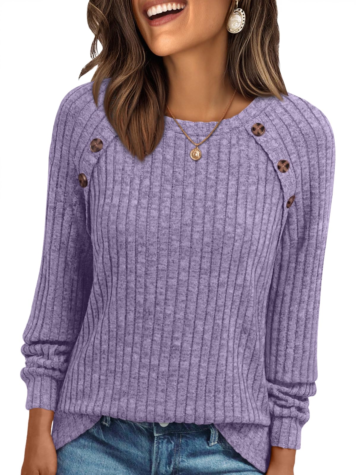AUTOMET Womens Long Sleeve Shirts Fall Sweaters Business Casual Tops Blouse Jansha Store