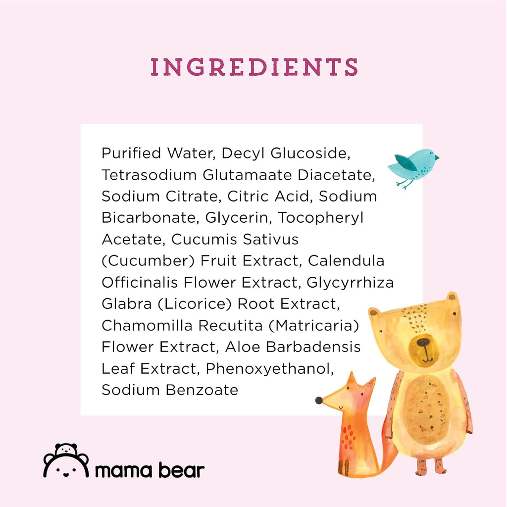 Amazon Brand - Mama Bear 99% Water Baby Wipes, Hypoallergenic, Fragrance Free,72 Count (Pack of 6) Jansha Store