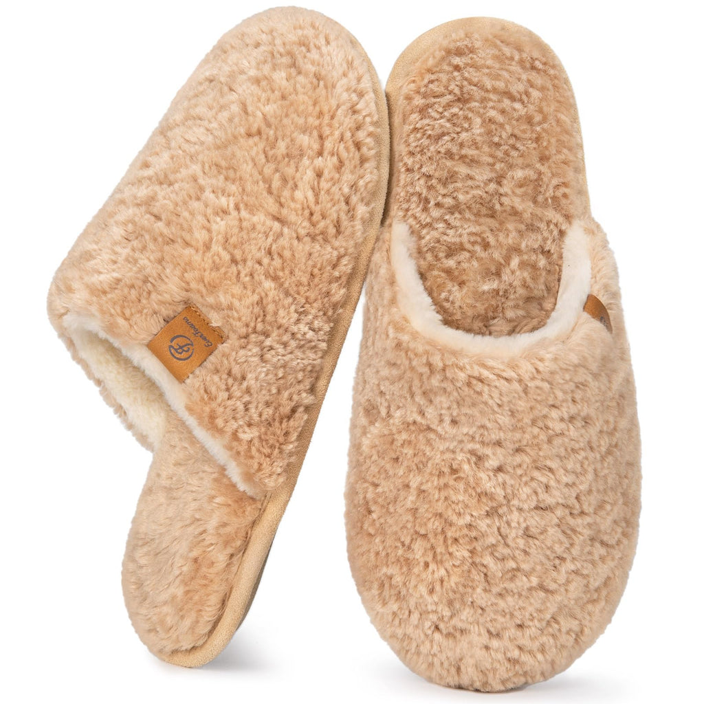 EverFoams Women's Fuzzy Slippers Warm Cozy Memory Foam Indoor House Shoes Jansha Store