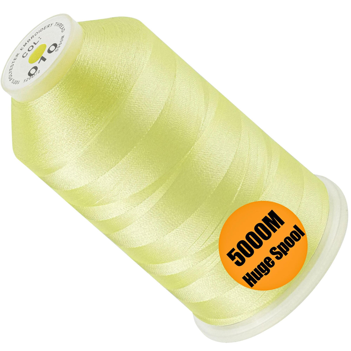 New brothread 5000M Huge Spool Embroidery Machine Thread - White Jansha Store