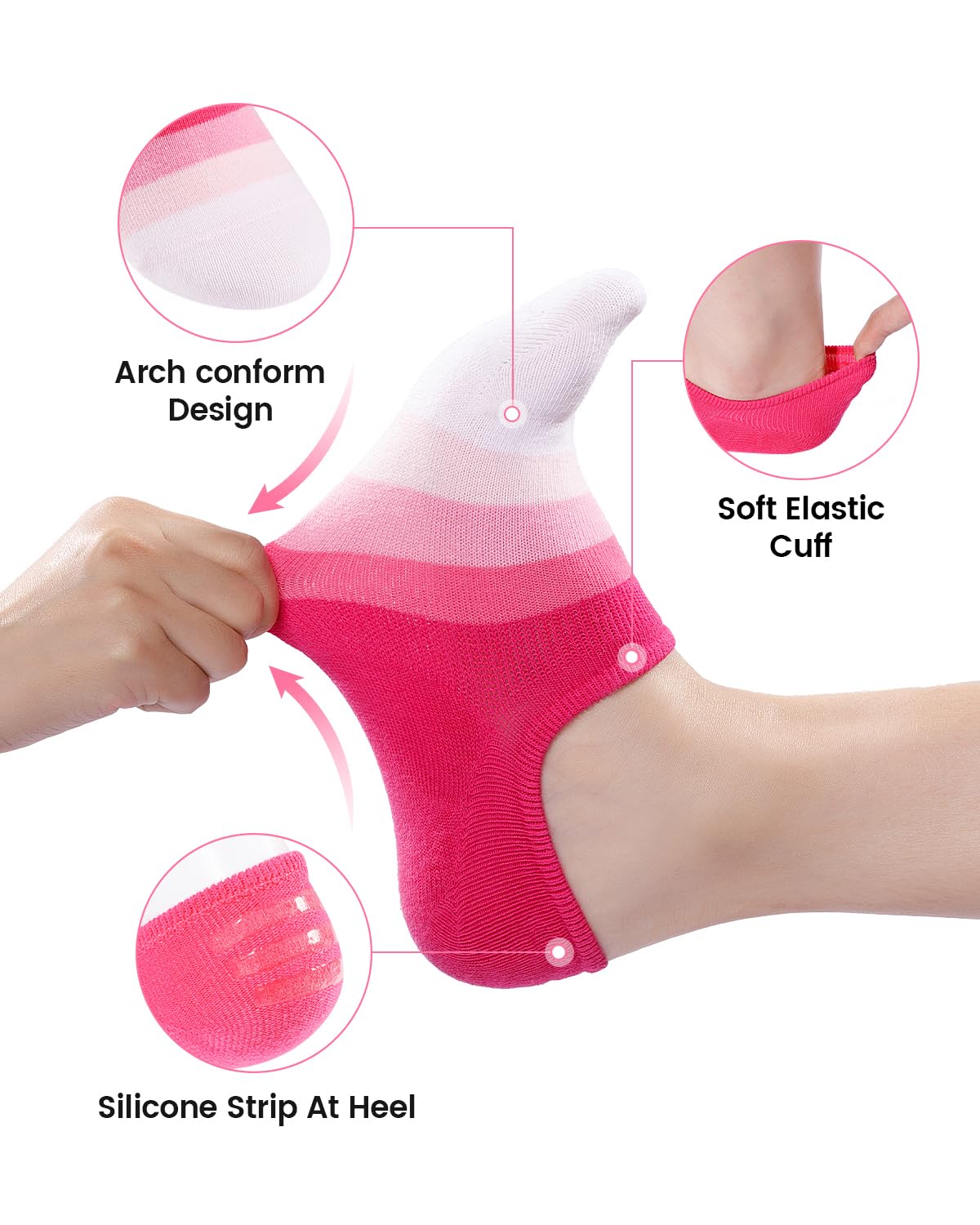 IDEGG Women & Men No Show Low Cut Anti‑Slip Casual Sports Running Socks Jansha Store