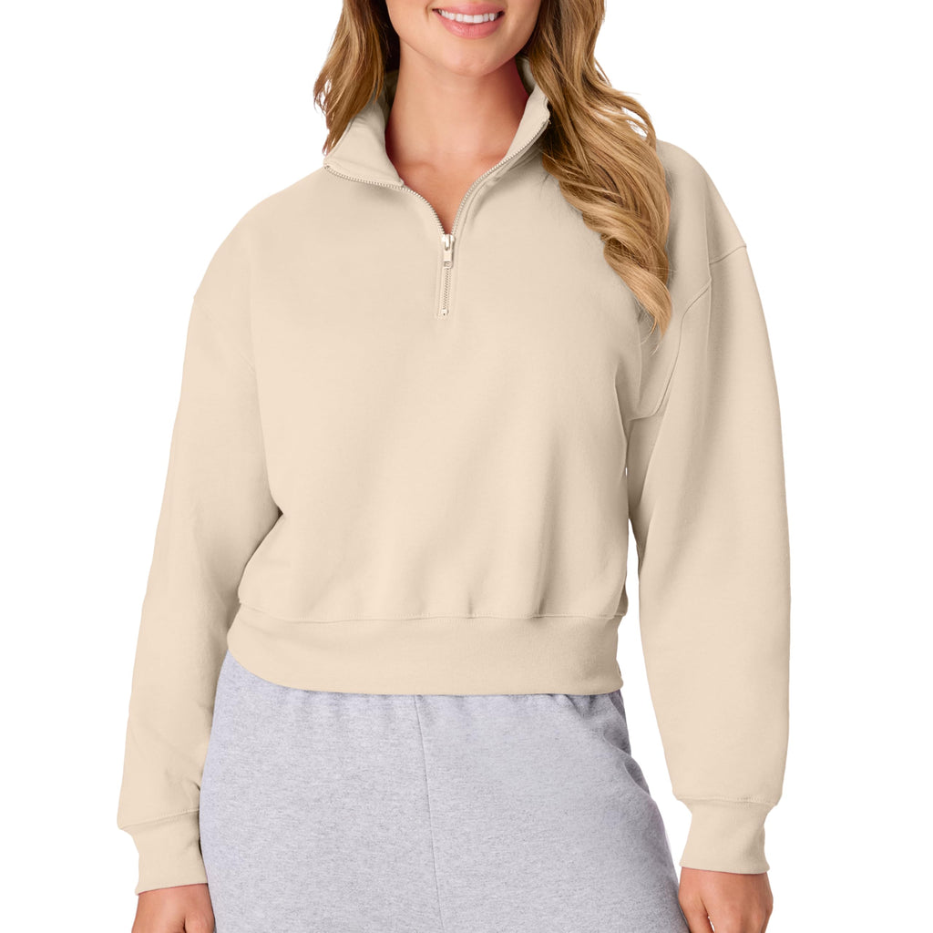 Hanes Women's EcoSmart Fleece Sweatshirt for Women, Soft Midweight - Full-Zip Hoodie, Sweatshirt, or 1/4 Zip Jansha Store