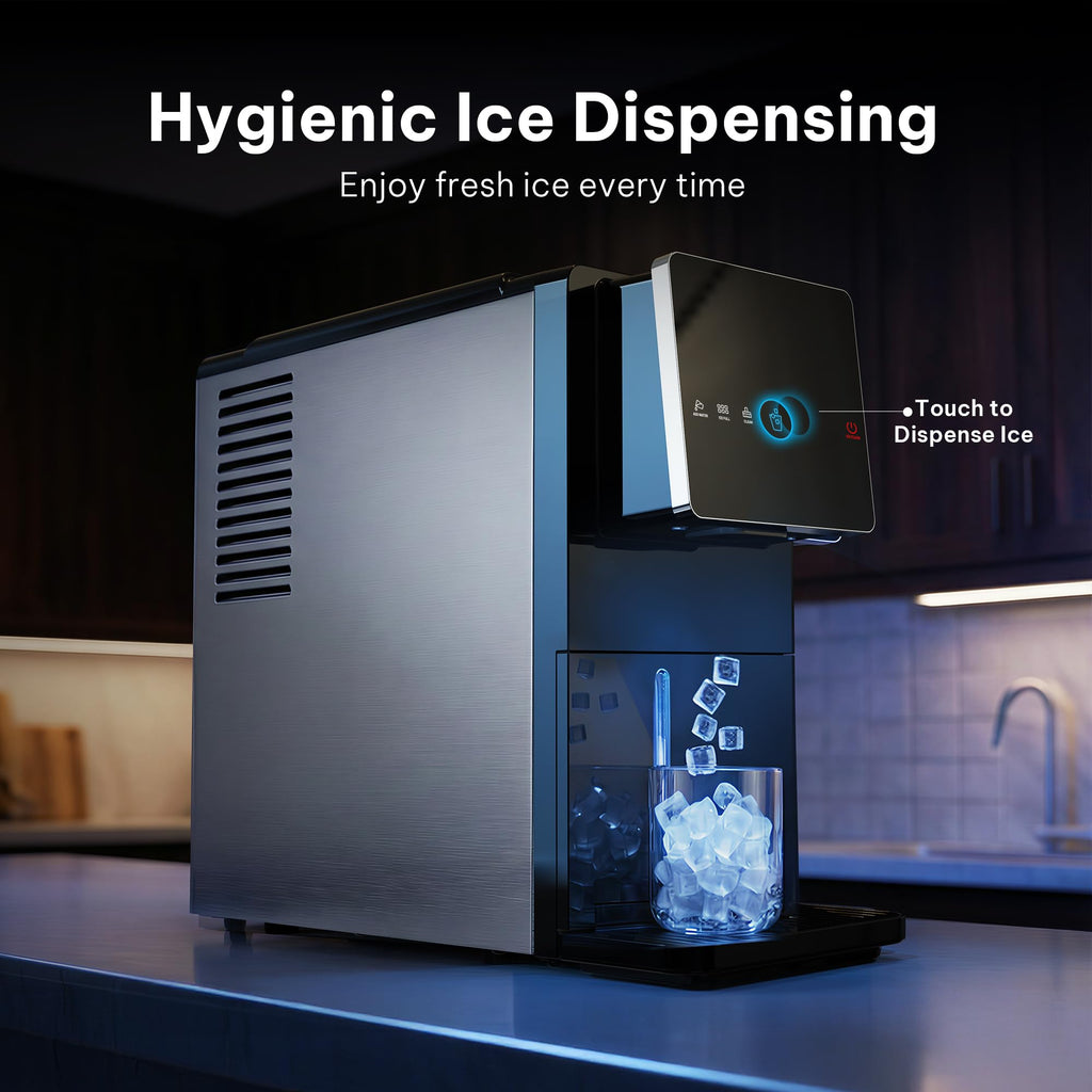 Silonn Nugget Ice Maker, Smart Countertop Ice Machine with APP & Voice Control, Self-Cleaning, 44lbs/24H Soft Chewable Sonic Ice, 3L Tank, for Home Kitchen & Party Jansha Store