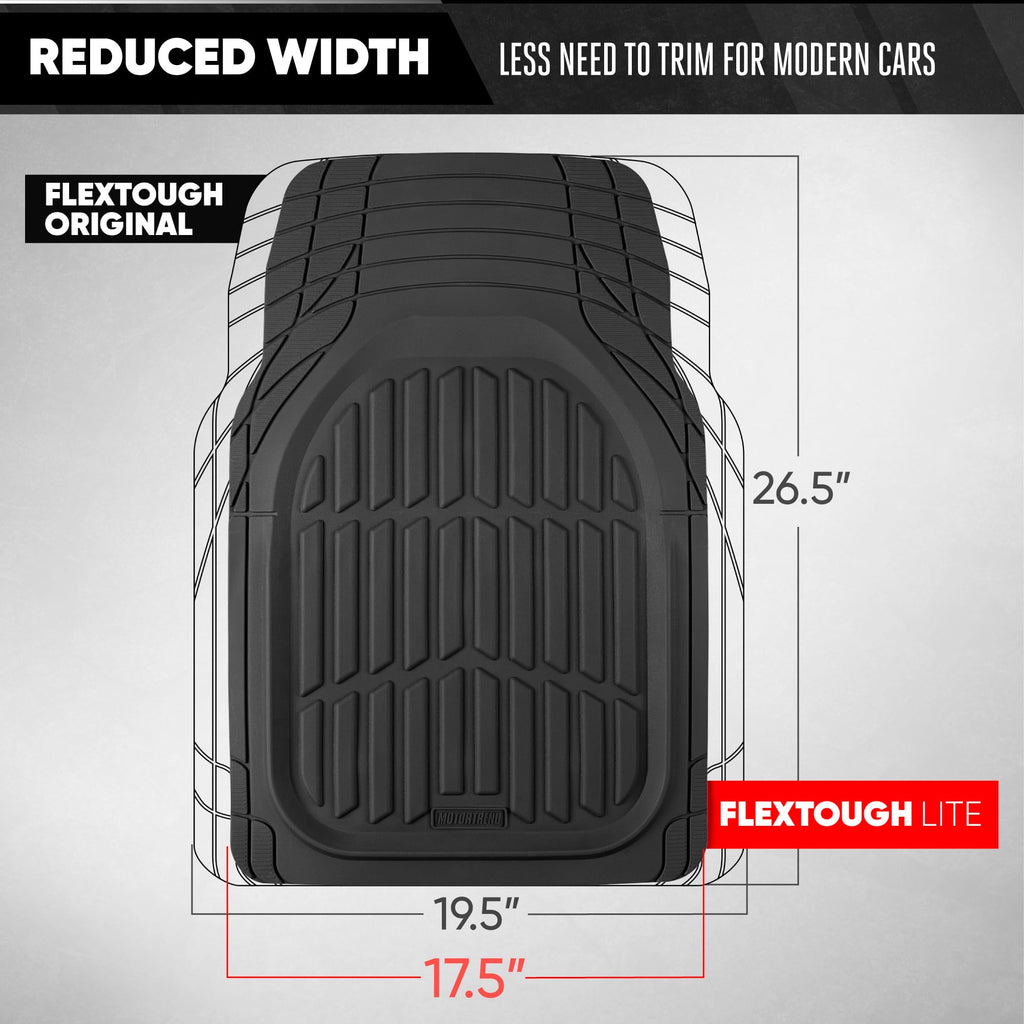 Motor Trend FlexTough Floor Mats for Cars, Black Deep Dish All-Weather Car Mats, Waterproof Trim-to Fit Automotive Floor Mats for Cars Trucks SUV, Universal Floor Liner Car Accessories Jansha Store