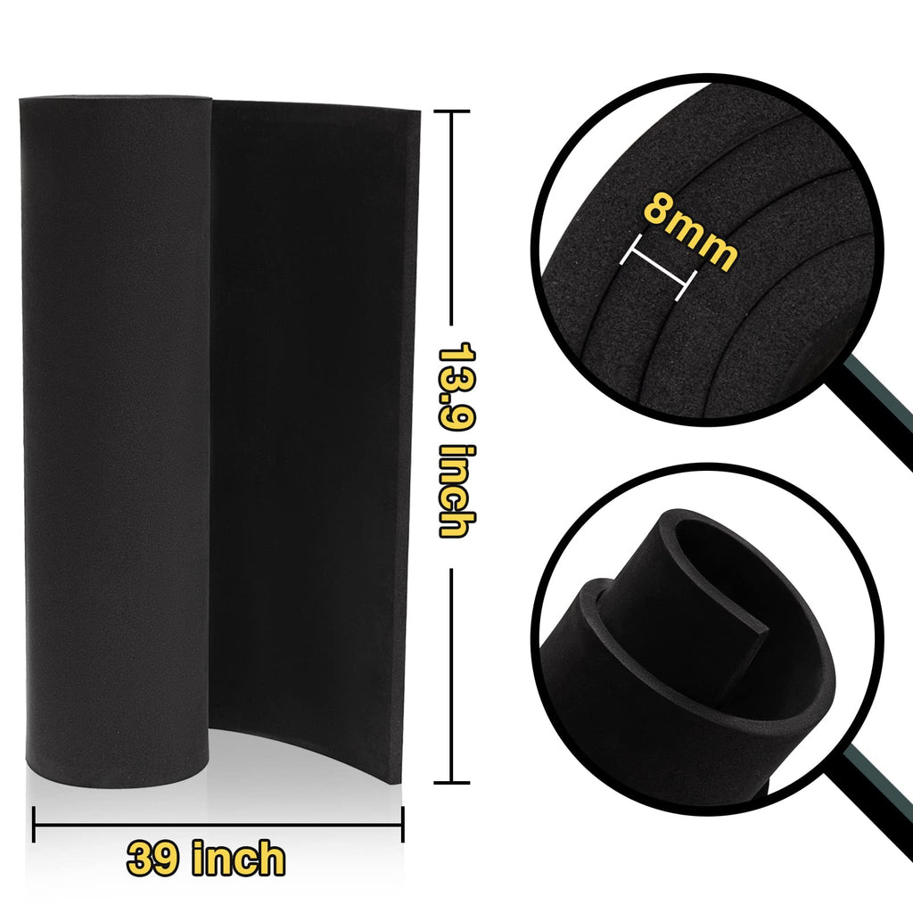 3-Pack 2mm Thick Black Eva Foam Cosplay Sheets roll, 13.5" x 49" Premium eva Craft Foam for Cosplay Costume by MEARCOOH Jansha Store