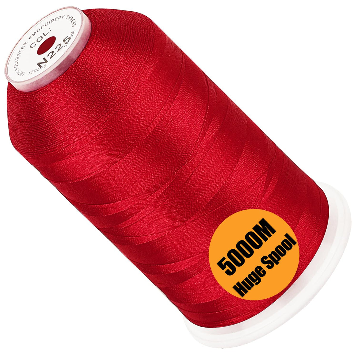New brothread 5000M Huge Spool Embroidery Machine Thread - White Jansha Store