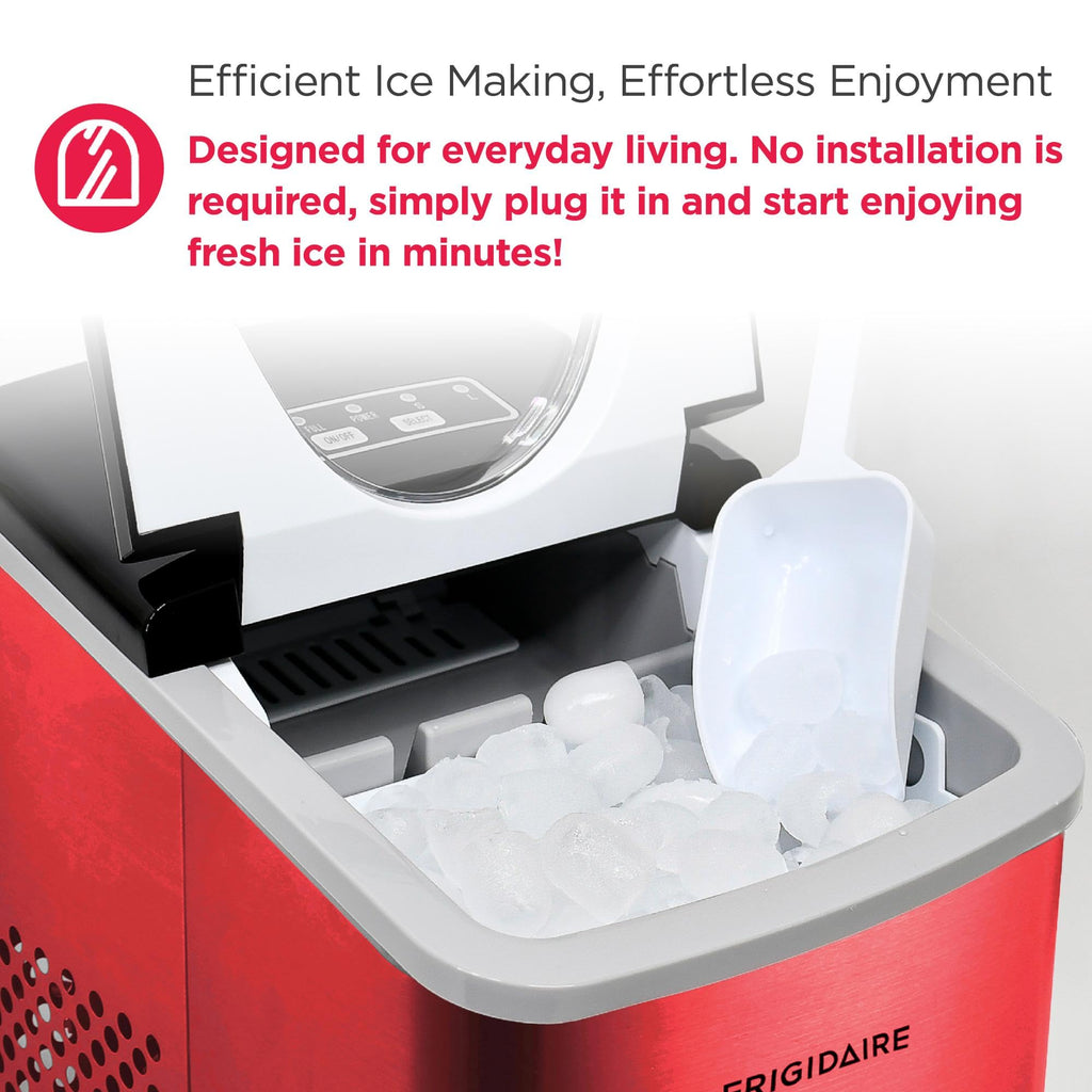 Frigidaire 26 Lbs per Day Portable Compact Maker, Ice Making Machine, Stainless, Medium Jansha Store