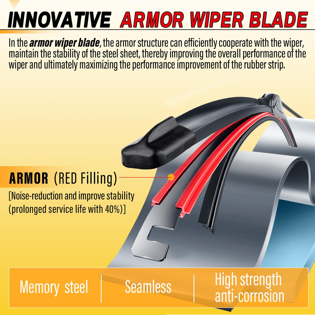 AUTOBOO 26" and 16" Windshield Wipers Blades (Pack Of 2) Jansha Store