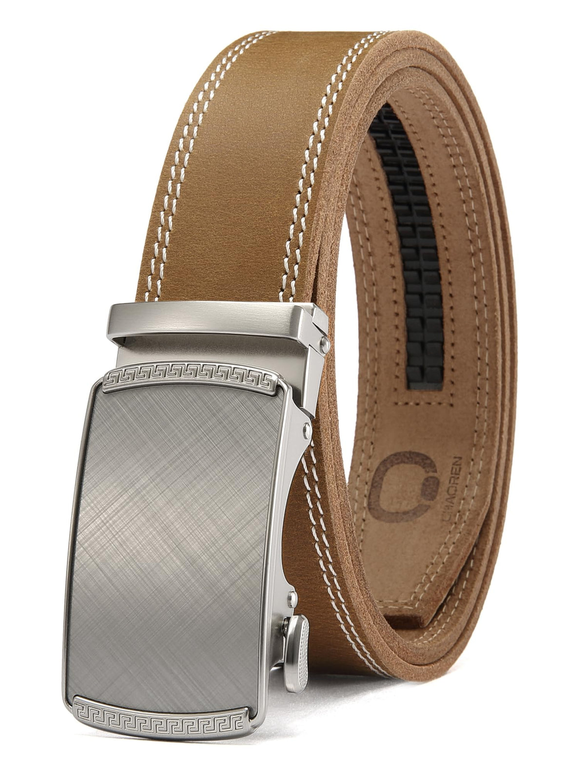 CHAOREN Men's Leather Ratchet Belt - Customizable Fit (35mm) Jansha Store
