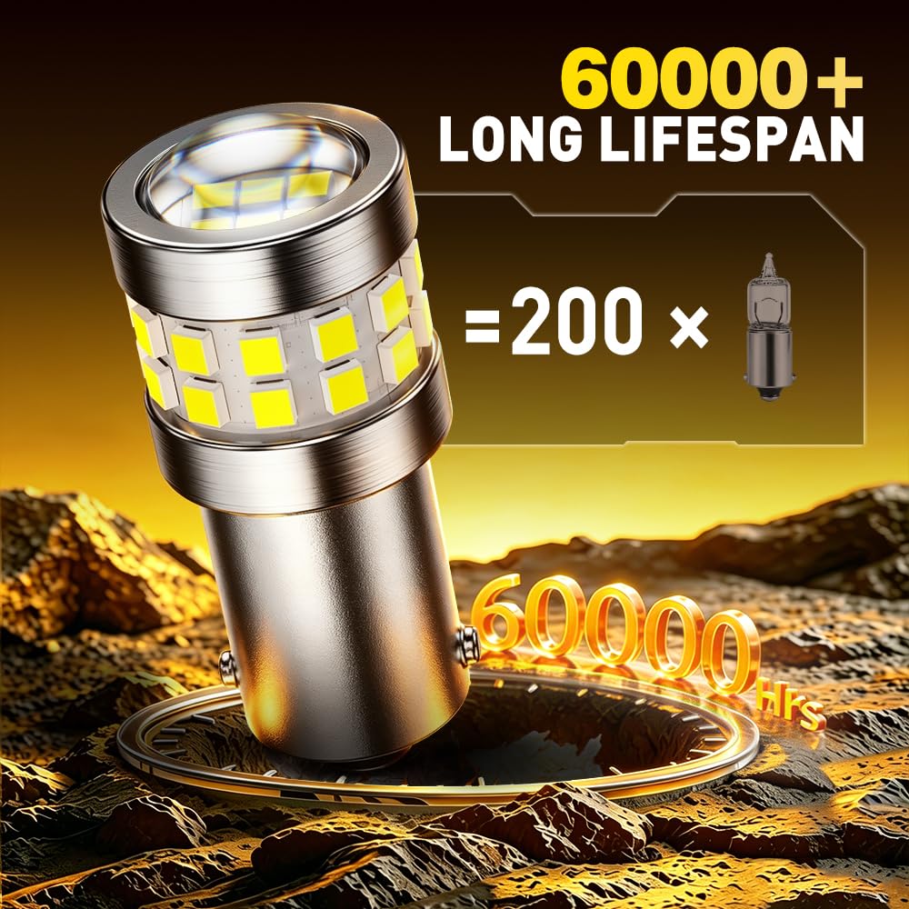 AUXITO 194 LED Bulbs for License Plate Light 168 175 2825 W5W T10 24-SMD 3014 Chipsets 6000K White for Car Dome Door Map Dash Courtesy Cargo License Plate Lights, Pack of 2 Jansha Store