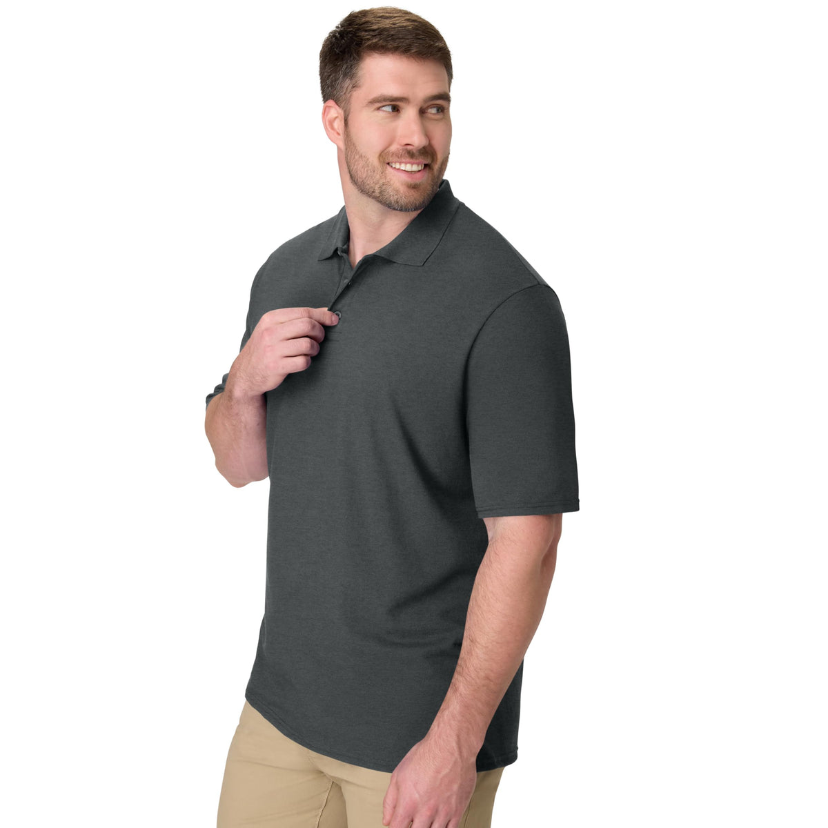 Hanes Men’s X-Temp Short Sleeve Polo Shirt, Midweight Men's Shirt Jansha Store