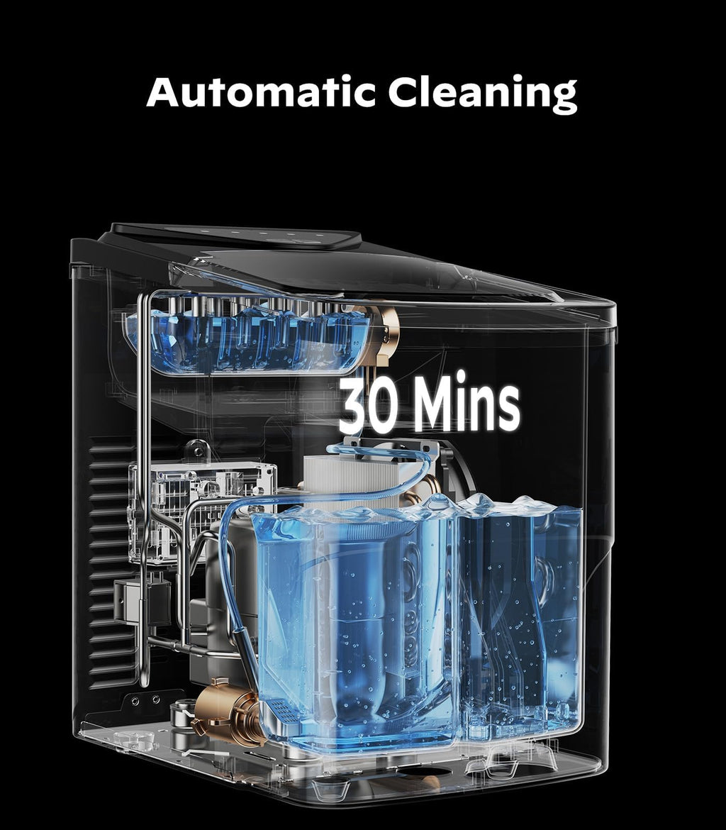 Silonn Ice Maker Countertop, 9 Cubes Ready in 6 Mins, 26lbs in 24Hrs, Self-Cleaning Ice Machine with Ice Scoop and Basket, 2 Sizes of Bullet Ice for Home Kitchen Office Bar Party Jansha Store