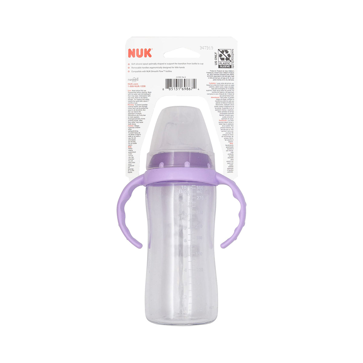 NUK for Nature Learner Cup, 10 oz, 9+ Months – BPA Free, Spill Proof Sippy Cup Jansha Store