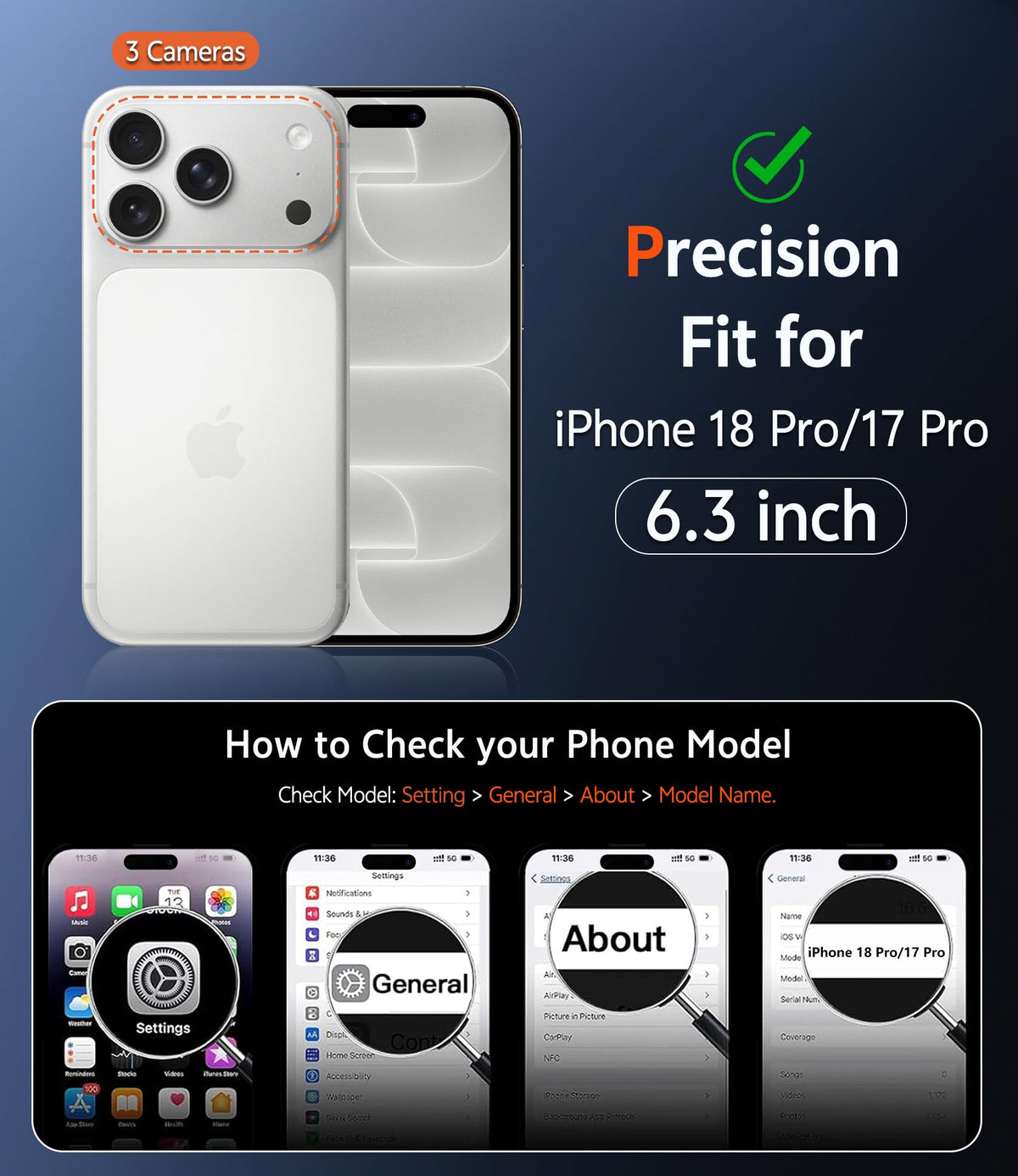 FNTCASE for iPhone 11 Case Clear Compatible with Magsafe Anti Yellowing Jansha Store