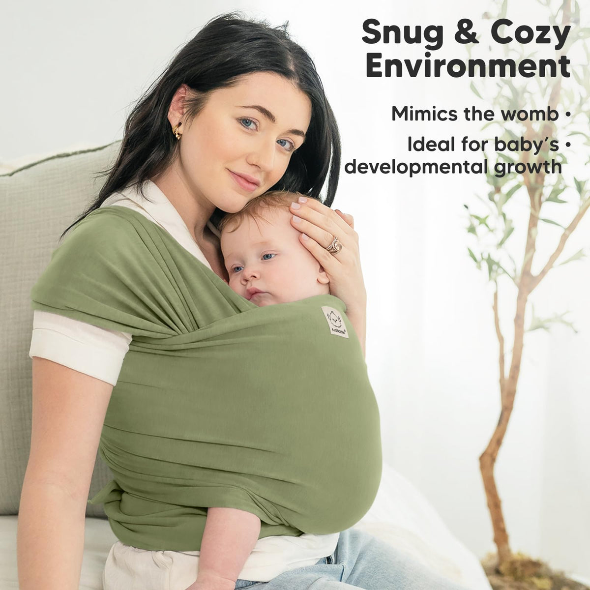 KeaBabies Baby Wrap Carrier, All in 1 Original Baby Carrier, Trendy Black Jansha Store