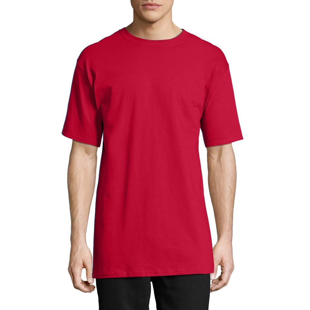 Hanes Men's Beefy-T T-Shirt, Heavyweight Cotton T-Shirts for Men, 1 or 2 Pack, Men's Tees (Tall Jansha Store