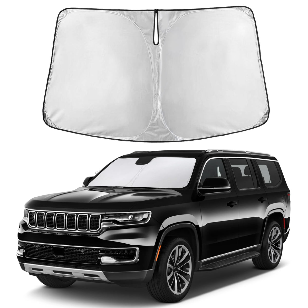 Autovir Windshield Sun Shade, Foldable Car Window Shades, 280T Visor Shade Jansha Store