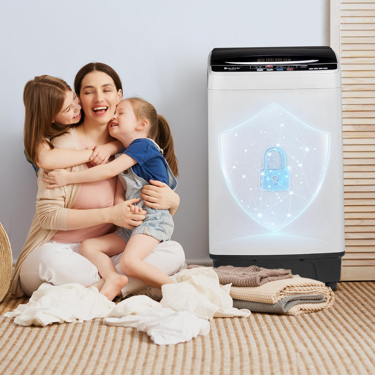 Winado 17.6LBS Full Automatic Portable Washing Machine with Drain Pump Jansha Store