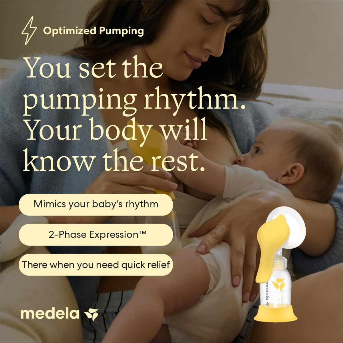 Medela Harmony Manual Breast Pump, On-the-Go, More Milk Output Jansha Store