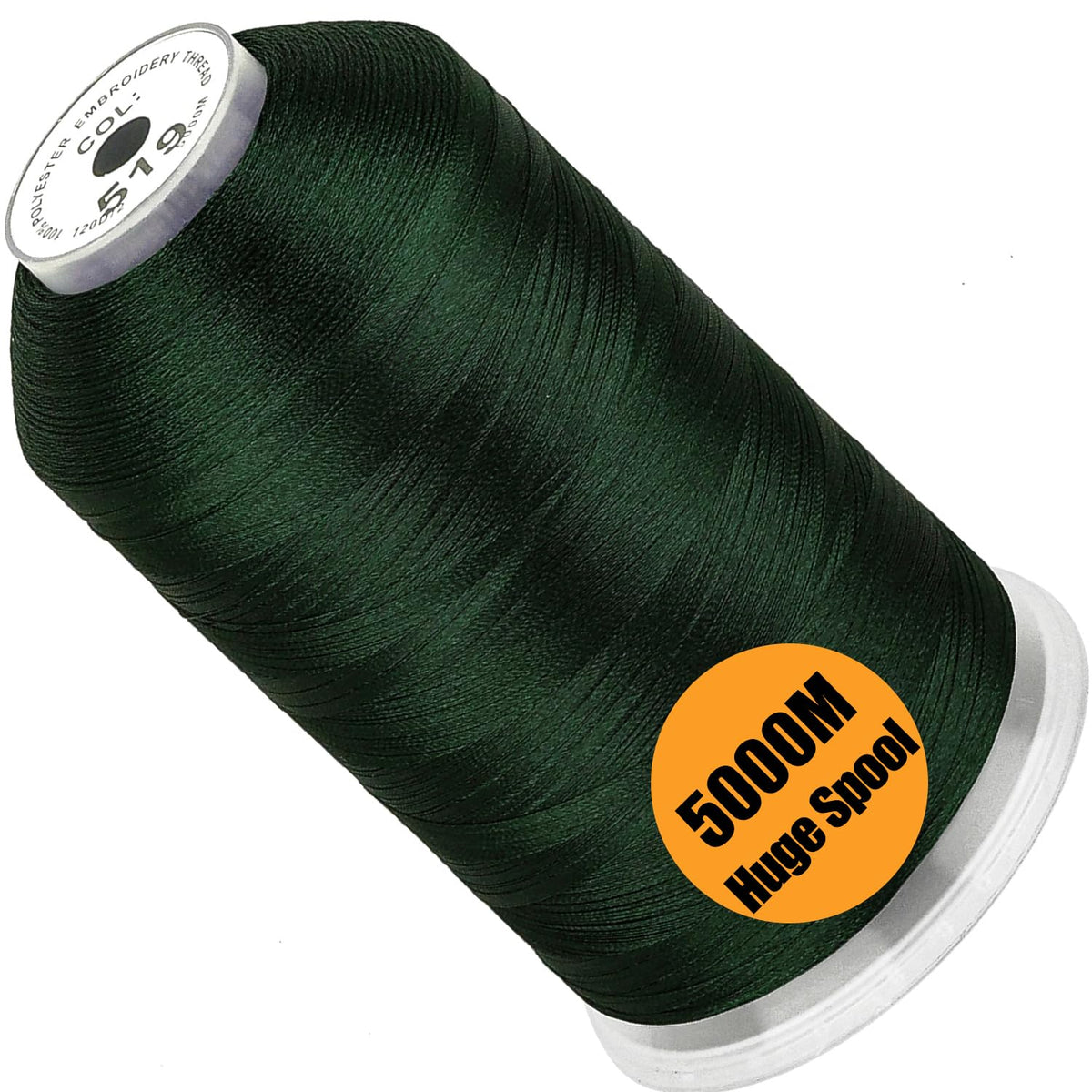 New brothread 5000M Huge Spool Embroidery Machine Thread - White Jansha Store