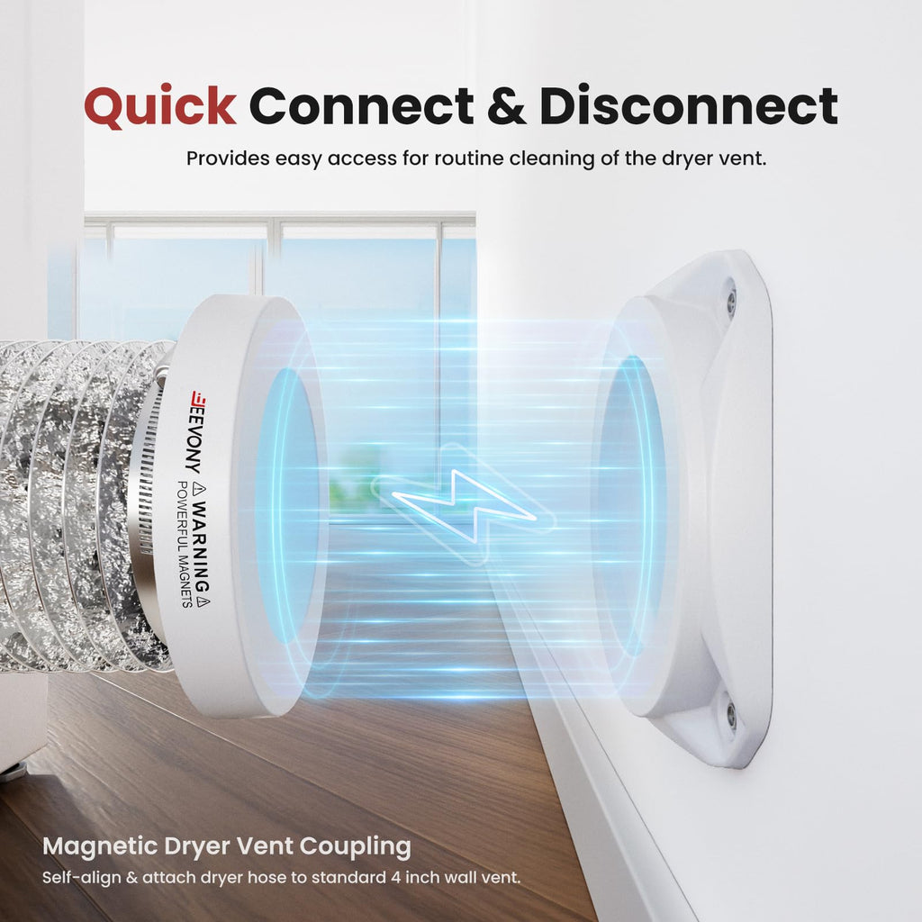 Magnetic Dryer Vent Coupling DV180 Magnetic Dryer Vent Connector Kit 4 Inch Jansha Store