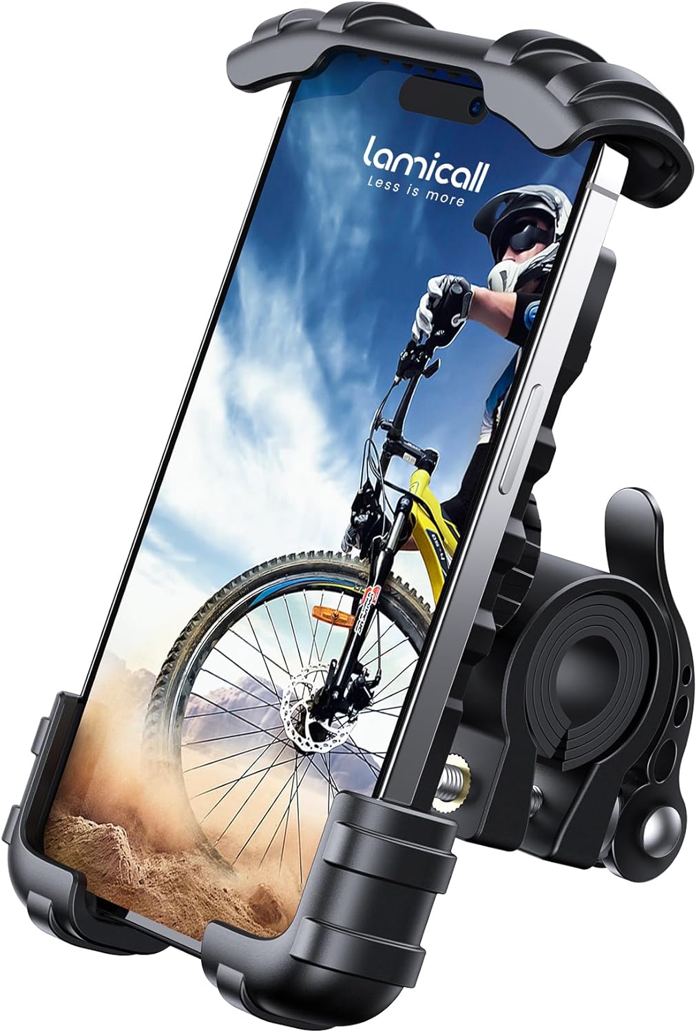 Lamicall Bike Phone Holder Motorcycle Mount - One-Hand Operation, Lockable Jansha Store