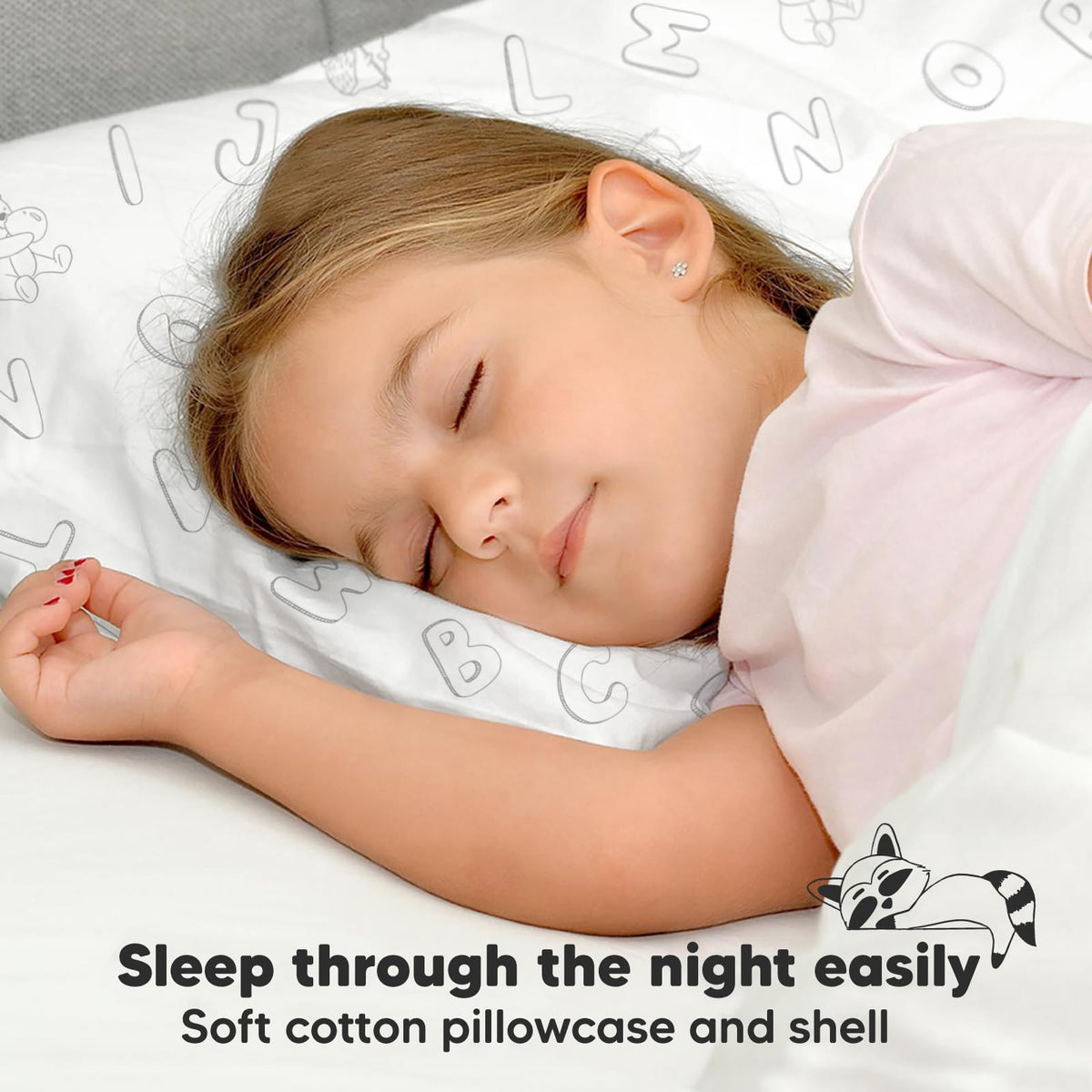 Toddler Pillow with Pillowcase, 13x18 My Little Dreamy Pillow (Flora Vale) Jansha Store