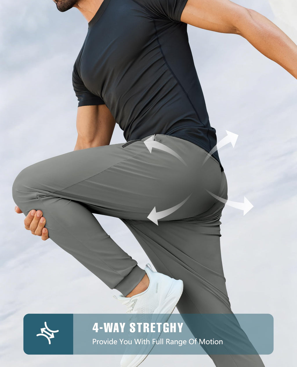 Mens Sweatpants with Zipper Pockets Lightweight Athletic Joggers for Workout Running Gym Track Casual Wear Jansha Store