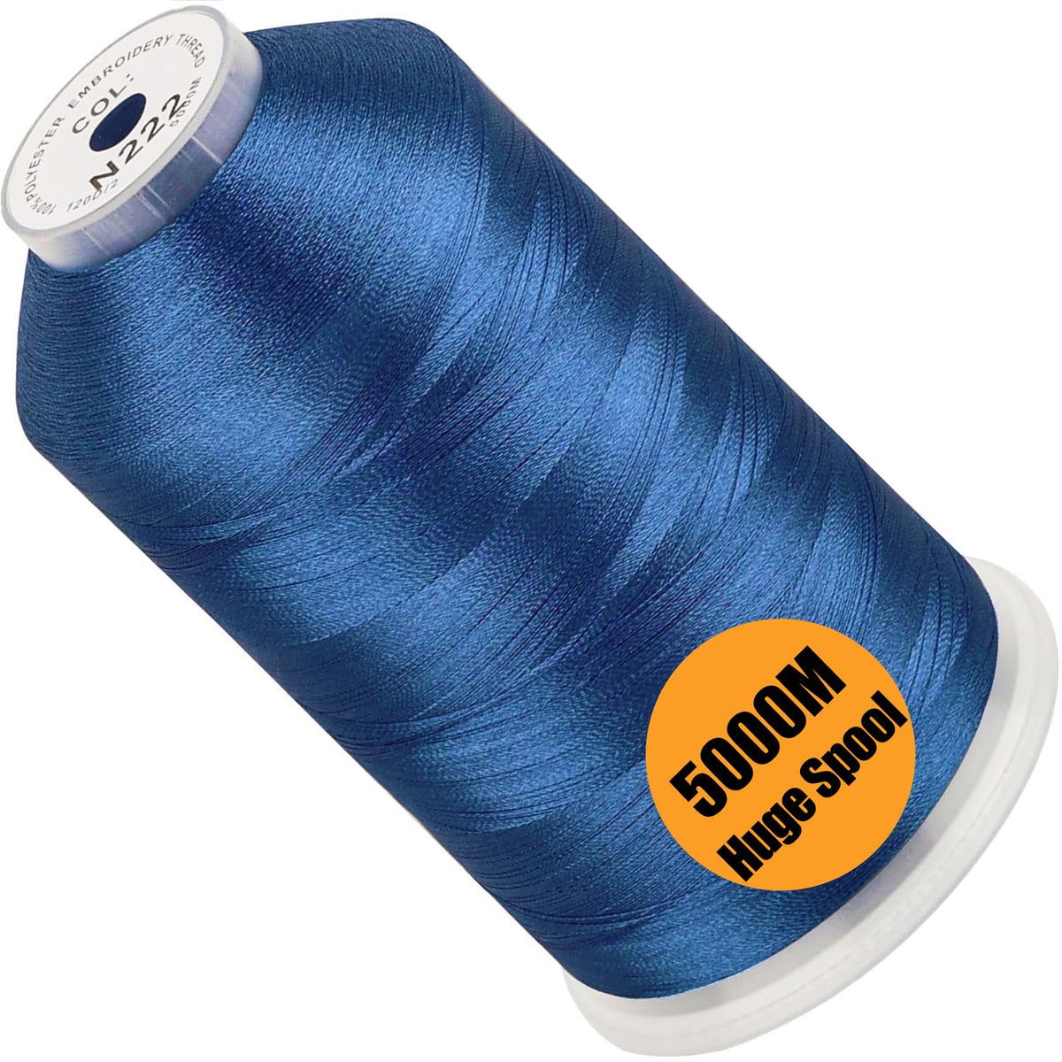 New brothread 5000M Huge Spool Embroidery Machine Thread - White Jansha Store