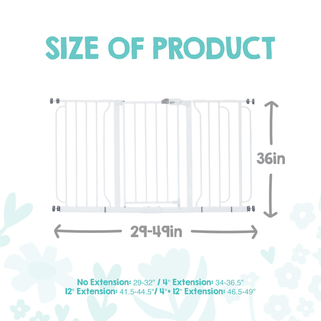 Regalo Safety 29"-38.5" Easy Step Baby Gate, Bottom of Stairs & Doorways Jansha Store