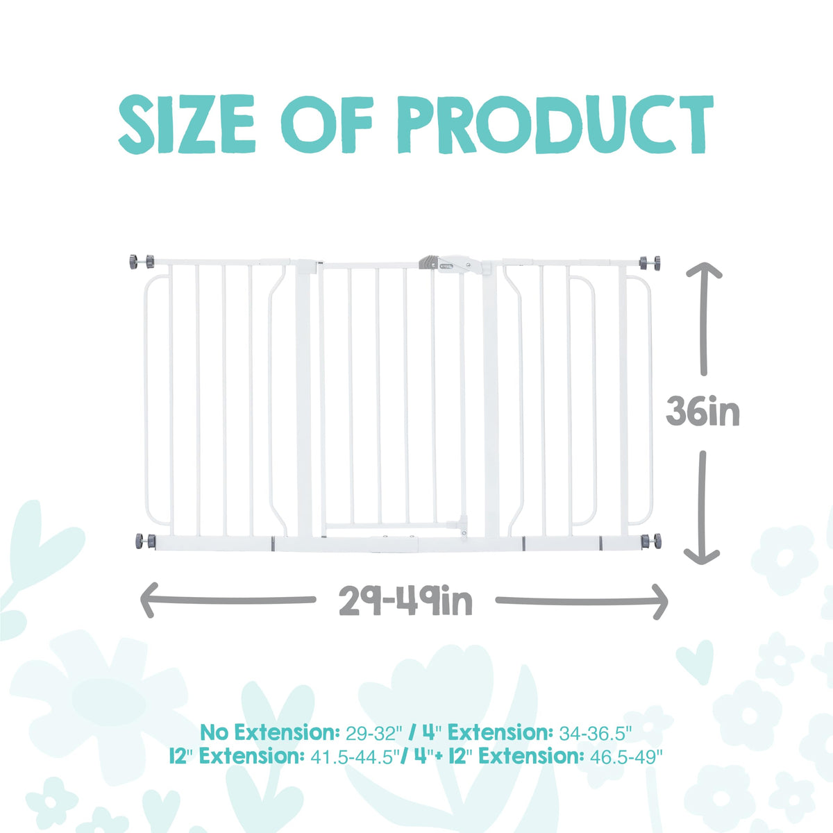 Regalo Safety 29"-38.5" Easy Step Baby Gate, Bottom of Stairs & Doorways Jansha Store