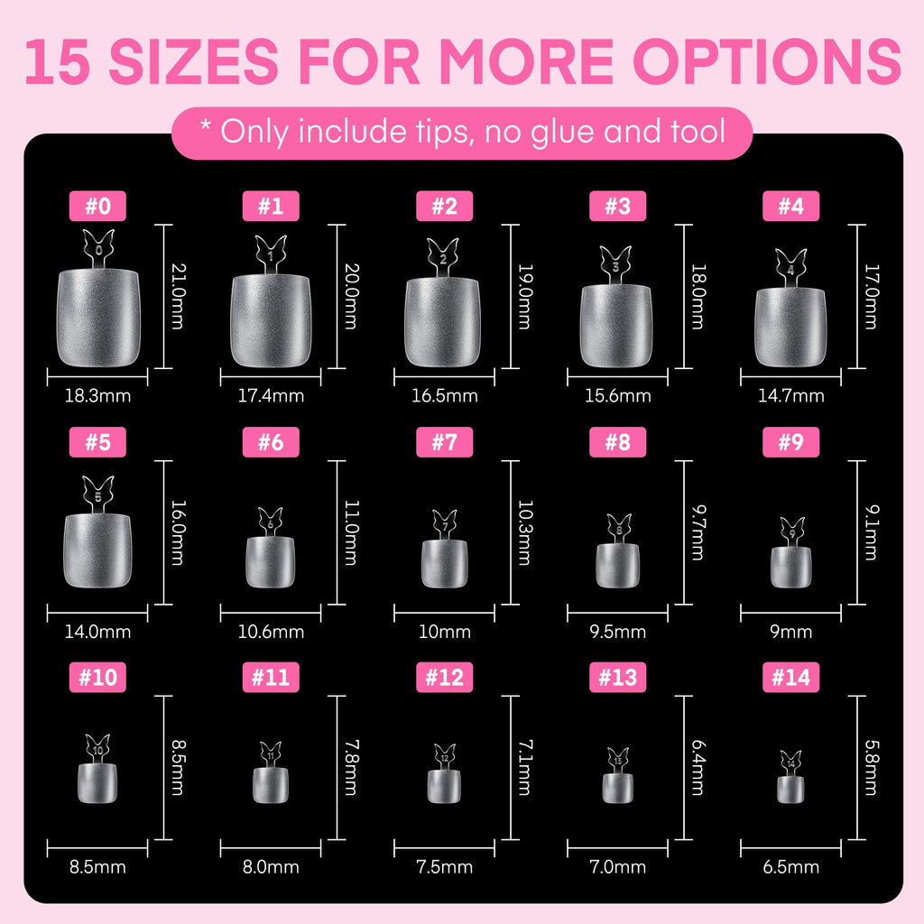 UNA GELLA Short Almond Nail Tips 504PCS Short Fake Nails Soft Press Ons Jansha Store